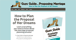 Desktop Screenshot of guysguidetoproposingmarriage.com